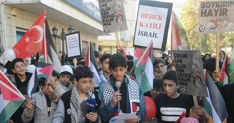 Cizre’de Gazze için yürüdüler