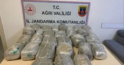 Ağrı’da sınır bölgesinde 32 kilo kubar esrar ele geçirildi #agri