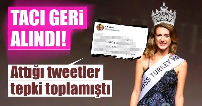Son dakika... Miss Turkey 2017 güzeli Itır Esen’in tacı geri alındı
