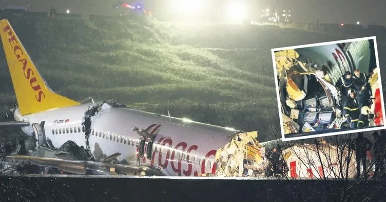 Uçak pistten çıktı: 3 ölü 179 yaralı