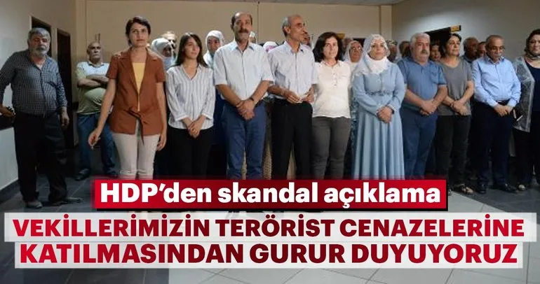 HDP: Vekillerimizin terörist cenazelerine katılmasından gurur duyuyoruz