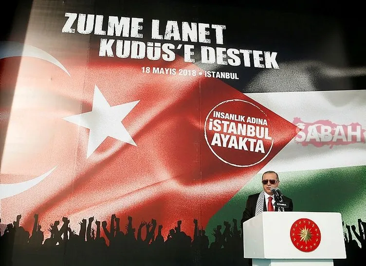Cumhurbaşkanı Erdoğan önderliğinde Yenikapı'da Kudüs'ün yanında tek ses oldular!