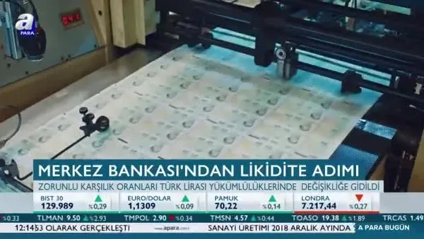 Merkez Bankası'ndan likidite adımı