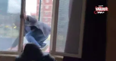 İstanbul’da okey oynarken polisi görünce kuş misali camdan atlayan şahıs kamerada | Video