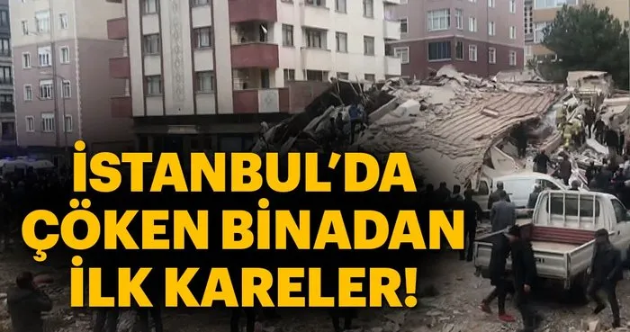 Son dakika haberi: İstanbul Kartal'da bina çöktü! İşte olay yerinden kareler