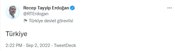 Twitter'da tek kelime akımı! Başkan Erdoğan'ın 'Türkiye' paylaşımı gündem oldu