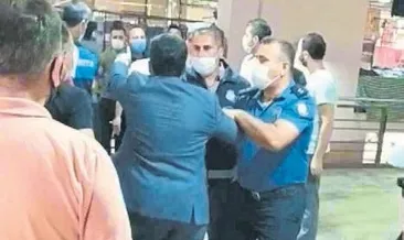 Zabıta pazarcıya şiddet uyguladı