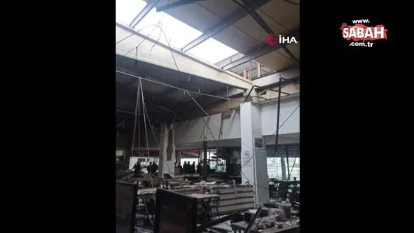 Ünlü zincir restoranın tavanı çöktü, onlarca kişi ölümden döndü | Video