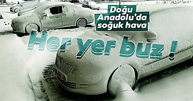 Doğu Anadolu’da soğuk hava etkisini gösterdi! Ev ve otomobillerin camları buz tuttu!