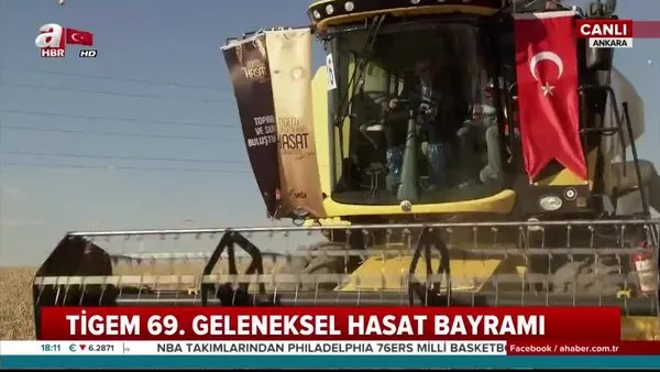 Başkan Erdoğan buğday hasadı yaptı