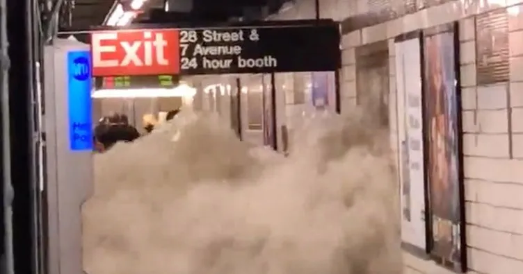 ABD’de sel felaketi: Ölü sayısı artıyor! New York metro istasyonu sular altında...