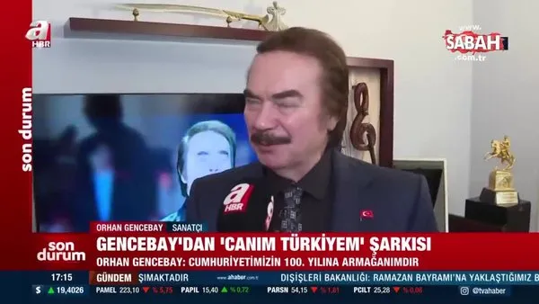 Orhan Gencebay’dan A Haber’e özel açıklamalar: ‘Canım Türkiyem’ şarkısı Cumhuriyetimizin 100’üncü yılına armağanımdır! | Video