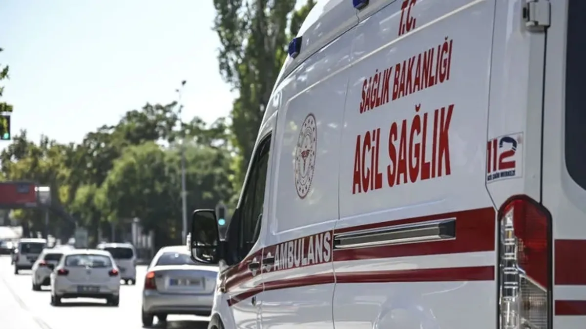 Alanya'da trafik kazası sonrası olay yeri.