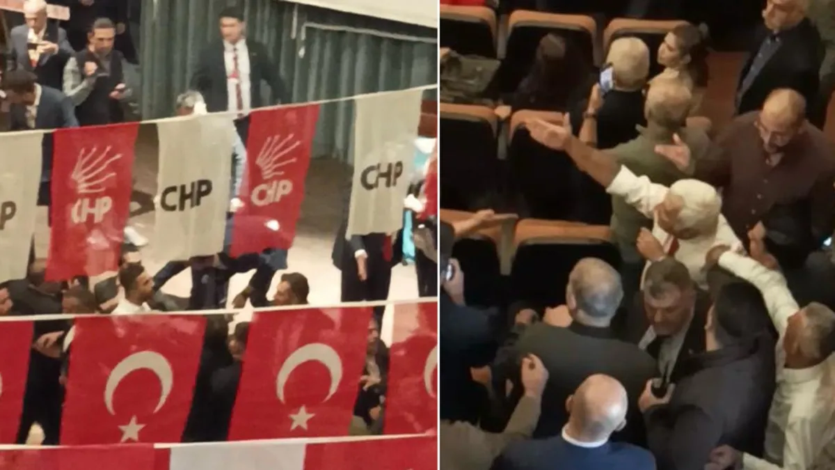 Yine CHP yine kaos! Bu kez adres Kahramanmaraş: Kongrede kavga çıktı Yine CHP yine kaos! Bu kez adres Kahramanmaraş: Kongrede kavga çıktı