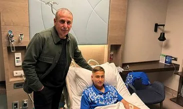 Trabzonspor Teknik Direktörü Abdullah Avcı’dan genç futbolcuya moral ziyareti