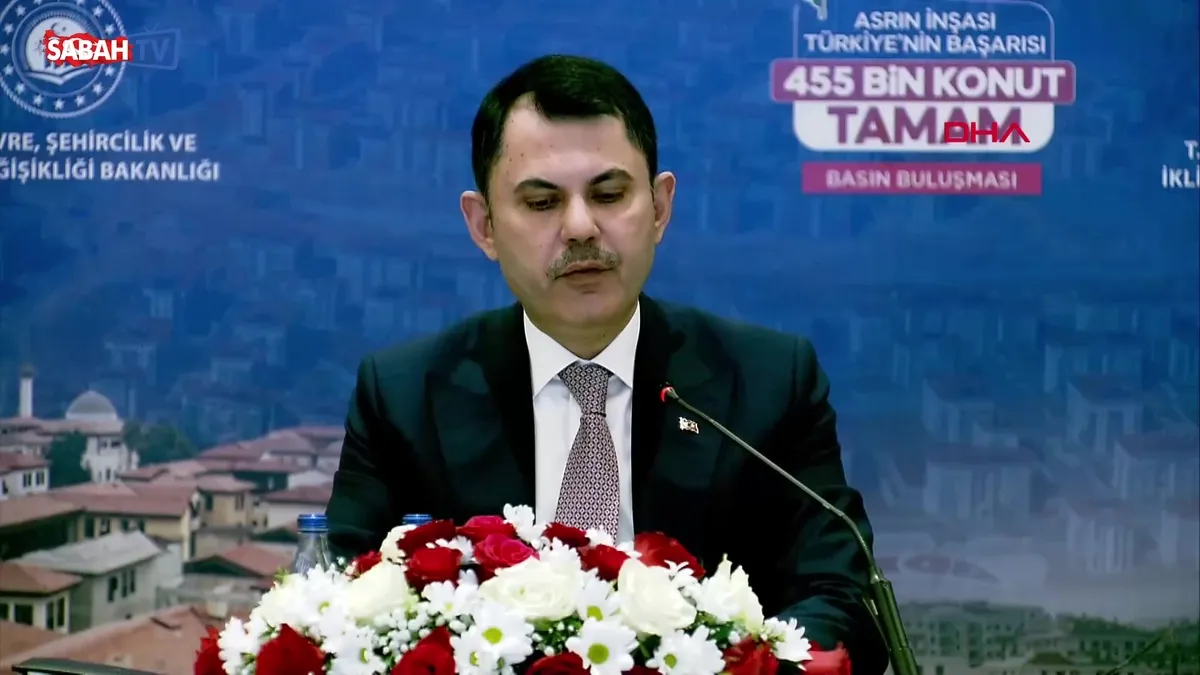 Bakan Kurum: “455 bininci konutumuzun anahtarlarını hak sahibi vatandaşlarımıza vereceğiz” | Video videosunu izle Bakan Kurum: “455 bininci konutumuzun anahtarlarını hak sahibi vatandaşlarımıza vereceğiz” | Video videosunu izle