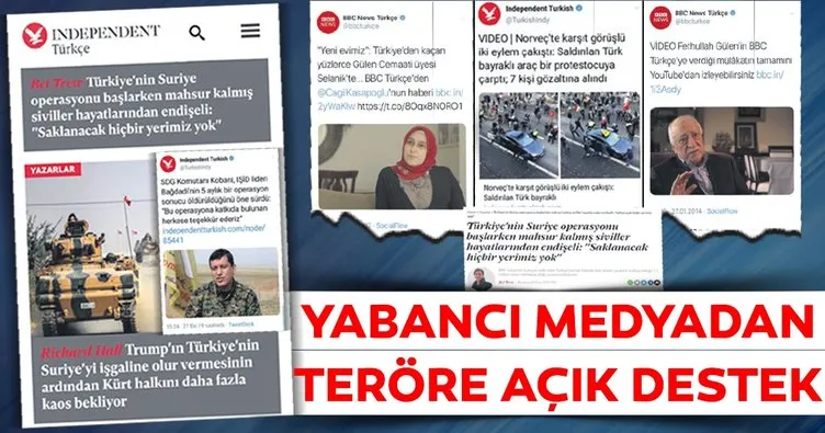 Yabancı medyadan teröre açık destek