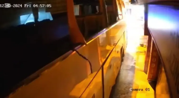 Yolcu otobüsünü çalıp araçlara zarar vermişti: Görüntüler ortaya çıktı!