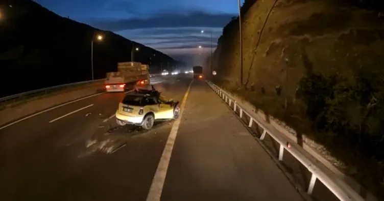 Anadolu otoyolunda feci kaza! 1 ölü