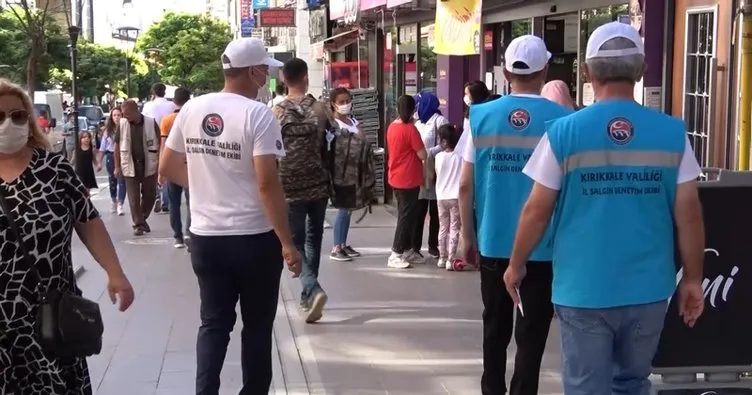 Pilot il Kırıkkale'de 'maske ve sosyal mesafe' denetimi yapıldı