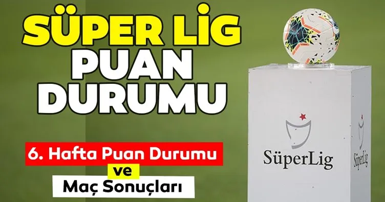 Süper Lig Puan Durumu: TFF ile 6. Hafta Süper Lig Puan Durumu Sıralama Tablosu nasıl? İşte 6. Hafta maç sonuçları