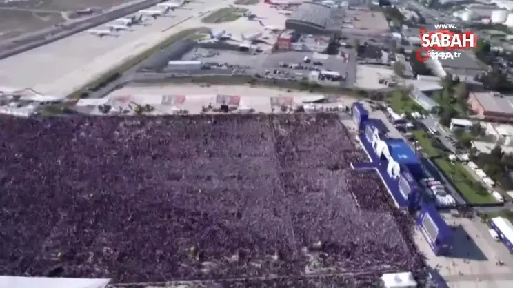 Atatürk Havalimanı AK Parti Büyük İstanbul mitinginde tarihi kalabalık ve görüntüler | Video