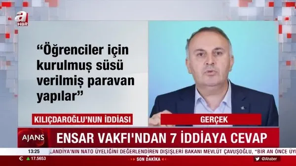 Kılıçdaroğlu'nun asılsız iddialarına Ensar Vakfı'ndan yanıt | Video