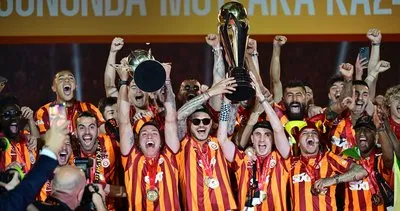 Son dakika haberleri: Şampiyonluk kupası Galatasaray’ın elinde yükseldi! Fenerbahçe’ye Süper Kupa göndermesi
