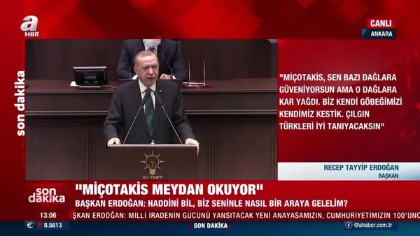 Cumhurbaşkanı Erdoğan'dan Yunan Başbakanı Miçotakis'e çok sert tepki  