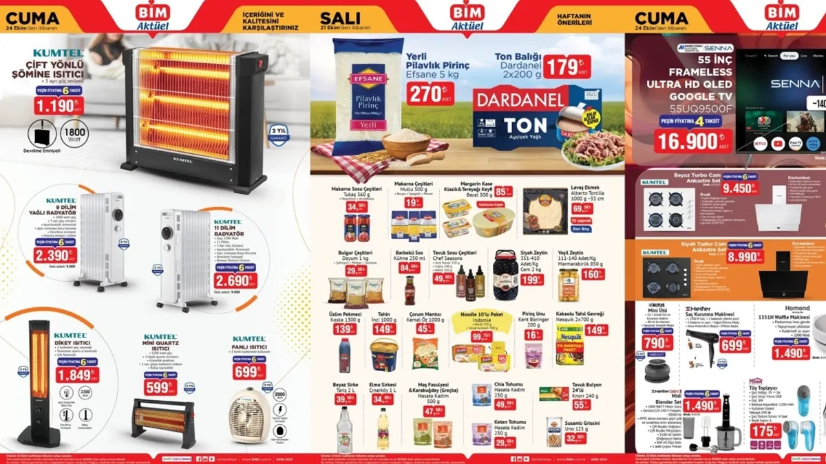 BİM Aktüel 21–24 Ekim 2025 | Saç kurutma makinesi, waffle makinesi, dikey süpürge... Bu hafta BİM’de neler var?