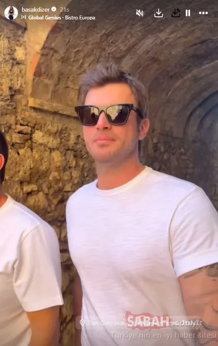 Gözde çift Kıvanç Tatlıtuğ ile Başak Dizer İtalya gezisinden paylaştı! Aşıklar el ele! Tüm gözler Kıvanç Tatlıtuğ’un üzerinde...