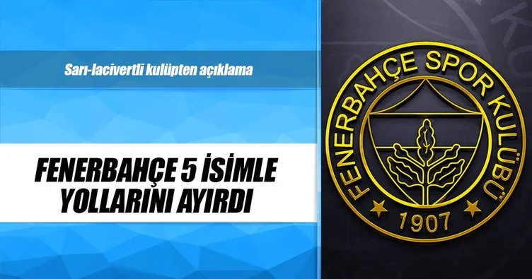 Fenerbahçe, 5 kadın voleybolcu ile devam etmeyecek