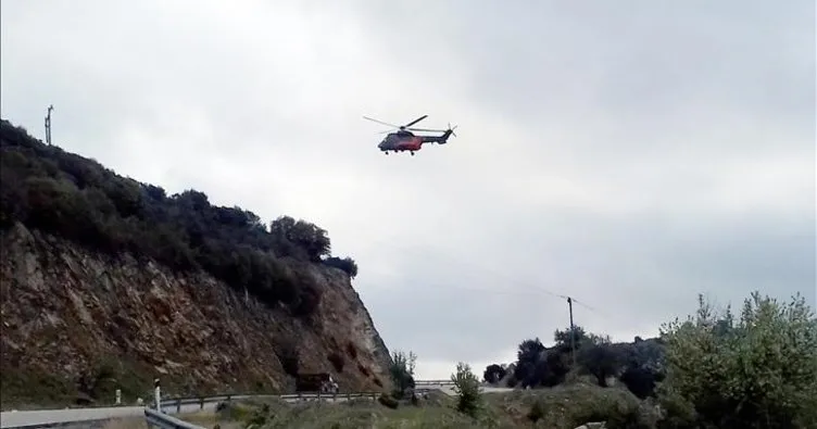Yunanistan’da helikopter düştü