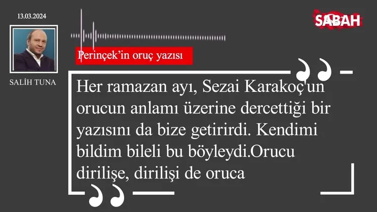 Salih Tuna | Perinçek'in oruç yazısı