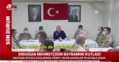 Başkan Erdoğan, İkiyaka Dağları’ndaki askerlerin bayramını kutladı | Video