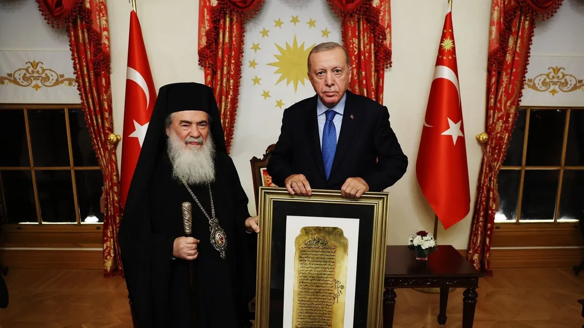 Başkan Erdoğan Kudüs Rum Ortodoks Kilisesi Patriği’ni İstanbul’da kabul etti!