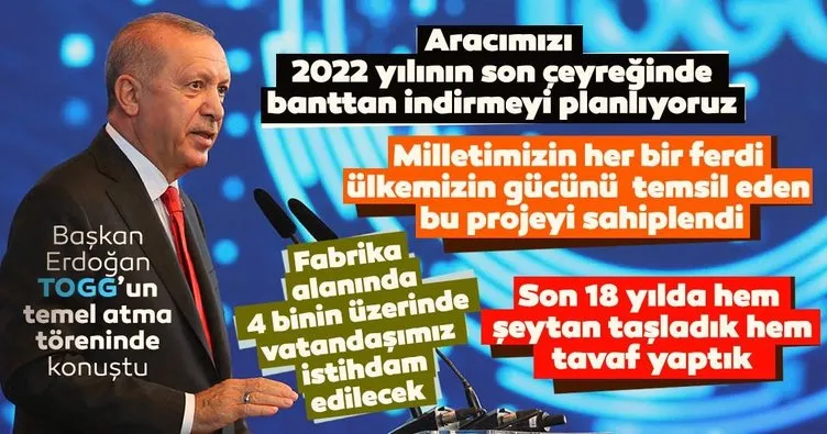 Başkan Recep Tayyip Erdoğan: İlk yerli otomobil 2022’de banttan inecek!