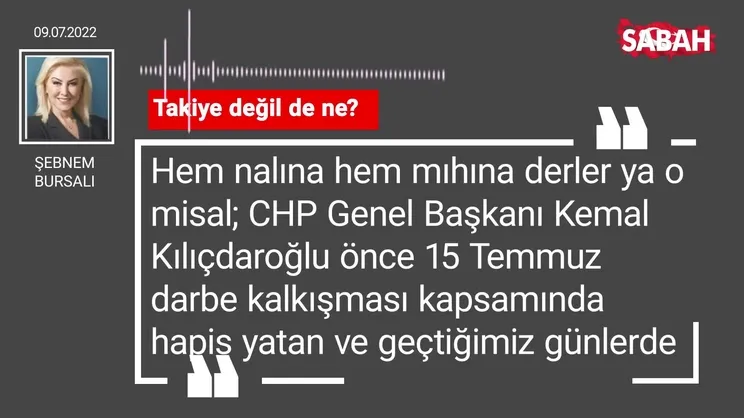 Şebnem Bursalı | Takiye değil de ne?