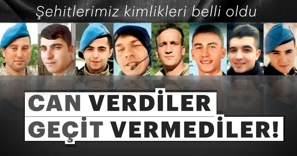 afrin sehitlerimizin kimlikleri belli