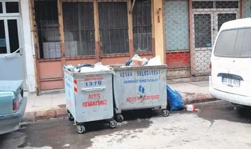 Keşan’da çöpler ortada kaldı