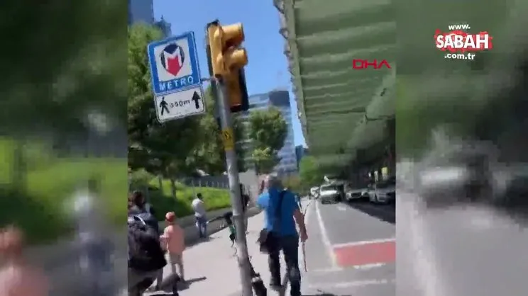 Mecidiyeköy'de saç saça kavga kamerada | Video