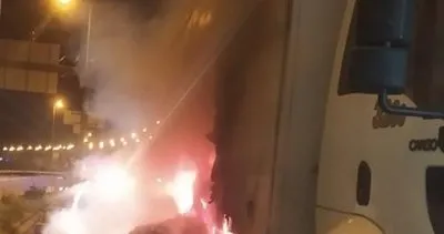 Tarsus'ta havuç yüklü kamyonda yangın #adana