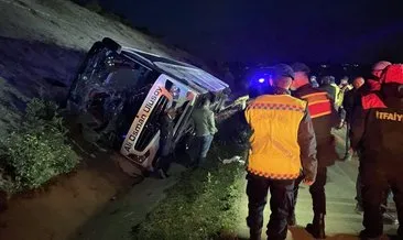Sinop’ta feci kaza! Yolcu otobüsü su kanalına devrildi: 16 yaralı