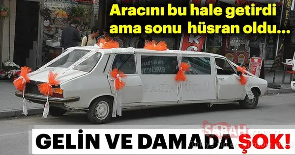Osmaniyeli genç, 1978 model otomobili limuzine çevirip gelin arabası yaptı