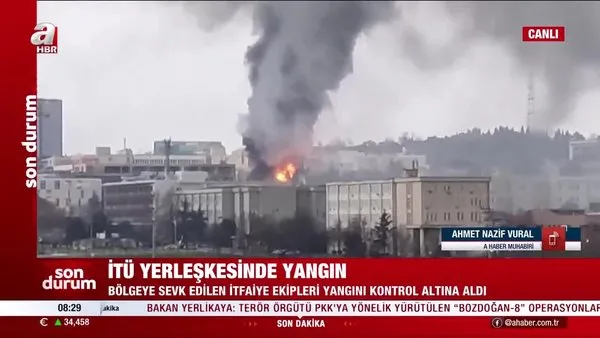 İstanbul Teknik Üniversitesi'nde yangın! Çok sayıda ekip bölgeye sevk edildi | Video
