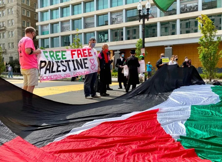 Beyaz Saray önünde İsrail’le normalleşme anlaşmasına protesto
