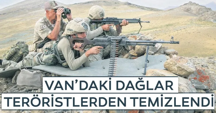 Van’daki dağlar teröristlerden temizlendi