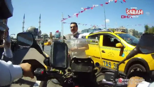 Taksim'de turistlerin taksici isyanı | Video