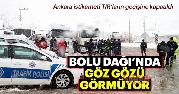 Bolu Dağı TIR geçişlerine kapatıldı