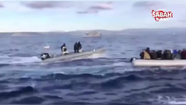 Yunanlıların ölüme terk ettiği göçmenleri Sahil Güvenlik böyle kurtardı | Video
